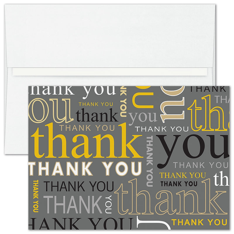 "Many Thanks" Card w/ White Unlined Envelope, 100/BX