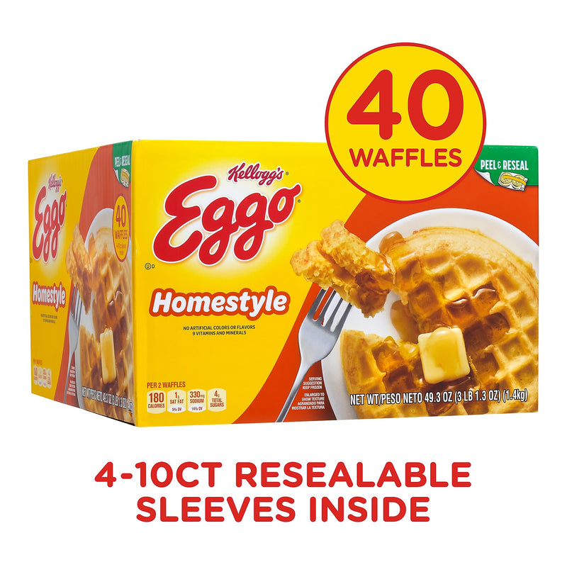 Eggo Homestyle Waffles, 49.3 oz., 40/Pack (220-02471)