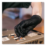 GloveWorks by AMMEX Industrial Nitrile Gloves, Powder-Free, 5 mil, Black, XX-Large, 100 Gloves/Box, 10 Boxes/Carton