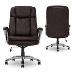 Serta Fairbanks Ergonomic Bonded Leather Executive Big & Tall Chair, 350 lb. Capacity, Chestnut (43675A)