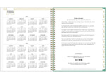 2024-2025 Blue Sky Day Designer Palms 8.5" x 11" Academic Weekly & Monthly Planner, Plastic Cover, White/Green (137891-A25)