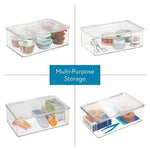 iDESIGN Hinged-Lid Organizers, Clear, 4/Set (27813M4)