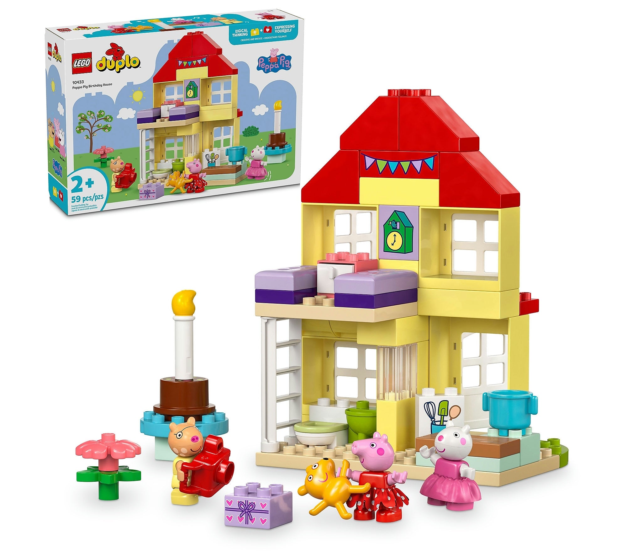 LEGO DUPLO Peppa Pig Peppa Pig Birthday House, 59 Pieces (10433)