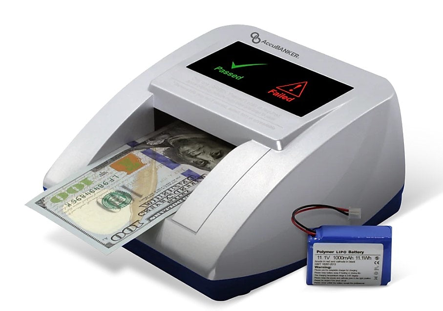AccuBANKER D470 Quadscan Counterfeit Detection Machine, Black/Gray (D470)