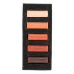Rembrandt Soft Pastels Micro Sets, Burnt Sienna, 5/Set, 3 Sets/Bundle (RBX31820512-3)
