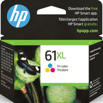 HP 61 Tri-Color High Yield Ink Cartridge, Prints Up to 300 Pages (CH564WN#140)