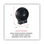 Alera 1500-Watt Heater, 8 1/4" x 4 3/8" x 9 3/8", Black (ALEHEFF10B)