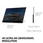ViewSonic 15.6" 4K Ultra HD 60Hz LED Monitor, Black (VX1655-4K-OLED)