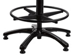Tempur-Pedic Vinyl Drafting Stool with Backrest and Footrest with Lumbar Support, Black (TP8200-DBLKV)