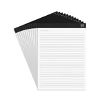 TRU RED™ Notepads, 8.5" x 11.75", Narrow Ruled, White, 50 Sheets/Pad, 12 Pads/Pack (TR57384)