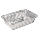 Aluminum Oblong Pan, 2.25 lb, 5.94 x 8.44 x 1.81, Silver, 500/Carton