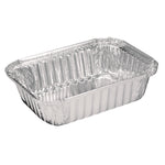 Aluminum Oblong Pan, 1.5 lb, 5.13 x 7.06 x 1.69, Silver, 500/Carton