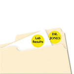 Printable Self-Adhesive Removable Color-Coding Labels, 0.75" dia, Yellow, 24/Sheet, 42 Sheets/Pack, (5462)