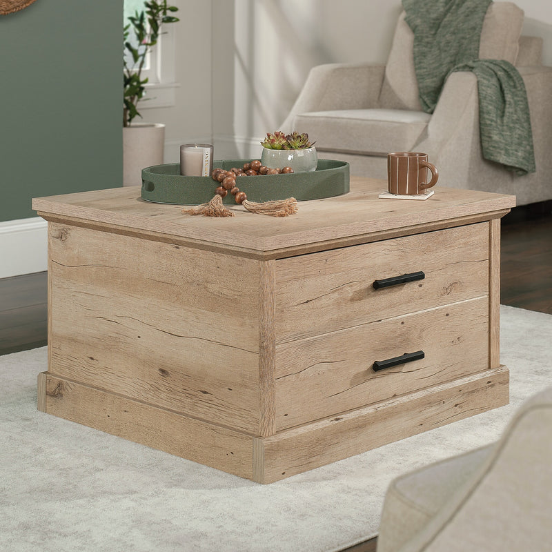 Sauder Aspen Post 32"W x 30"D Coffee Table, Prime Oak (433960)
