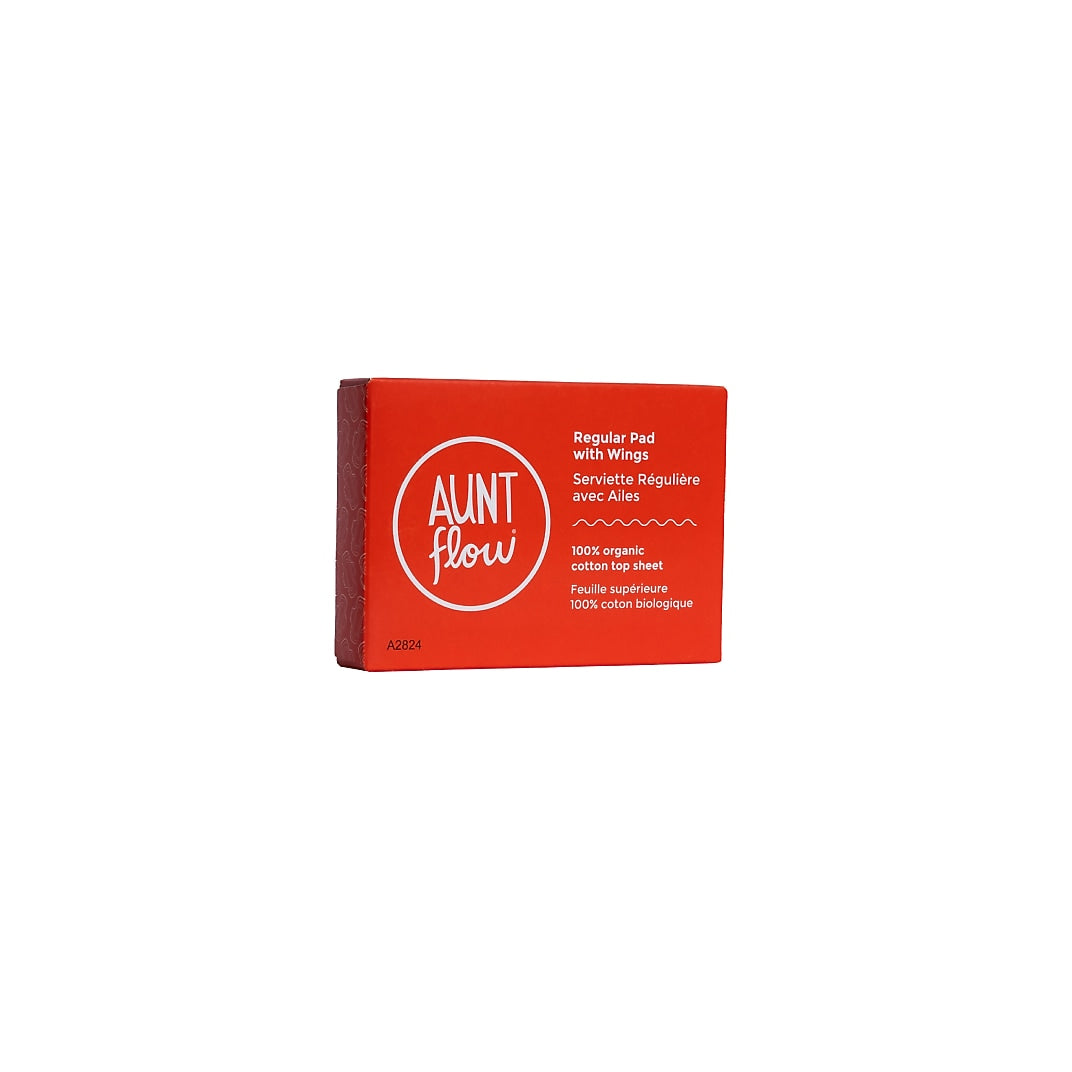 Aunt Flow Regular Cotton Maxi Pads with Wings, 250/Case (PADS-ORG-UNVL-250)