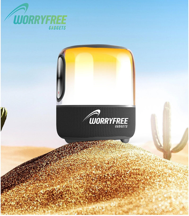 Worryfree Gadgets WSC-01 Wireless Bluetooth Portable Speaker with Microphone, Water Resistant, Black (WSC01-BLK)