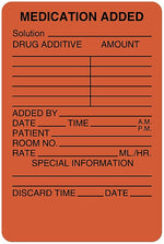 IV Medication Added Label, 2" x 3"