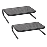 Mind Reader Ventilated Monitor Stand, Holds up to 44 lbs., Metal, Black, 2/Pack (2METMONST-BLK)