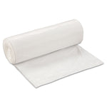Low-Density Commercial Can Liners, 60 gal, 0.7 mil, 38" x 58", White, Interleaved Roll, 25 Bags/Roll, 4 Rolls/Carton