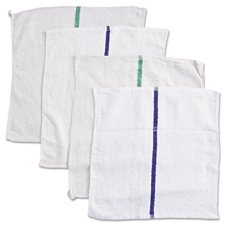 Counter Cloth/Bar Mop, 15.5 x 17, White, Cotton, 60/Carton