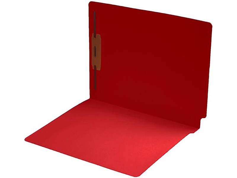 Medical Arts Press Recycled End Tab File Folder, Straight Cut, Letter-Size, Red, 50/Box (S-09242-RED)