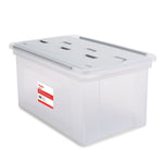 Staples Wing Lid File Totes, Letter Size, Clear (140166/139585)
