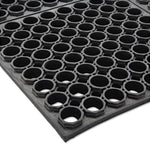 Safewalk Heavy-Duty Anti-Fatigue Drainage Mat, General Purpose, 36 X 60, Black