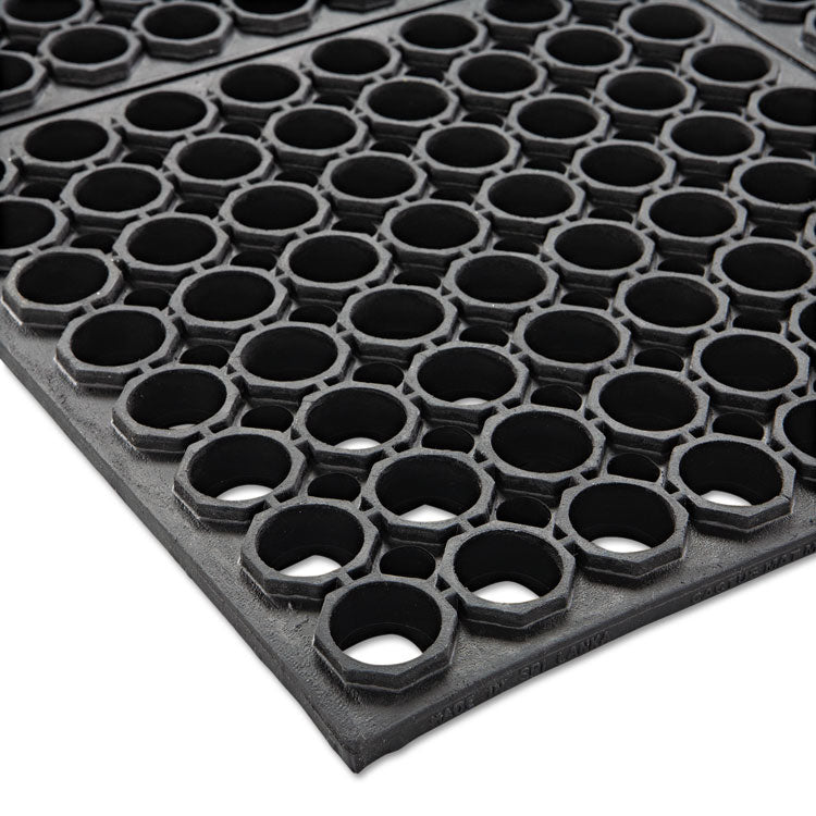 Safewalk Heavy-Duty Anti-Fatigue Drainage Mat, General Purpose, 36 X 60, Black
