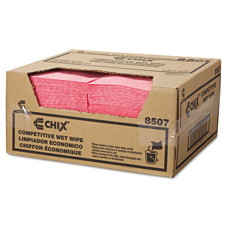 Wet Wipes, Diamond-Pattern Design, 11.5 x 24, White/Pink, 200/Carton