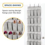 Whitmor 20-Pocket Over-the-Door Shoe Rack, Gray (5455-10-CTF)