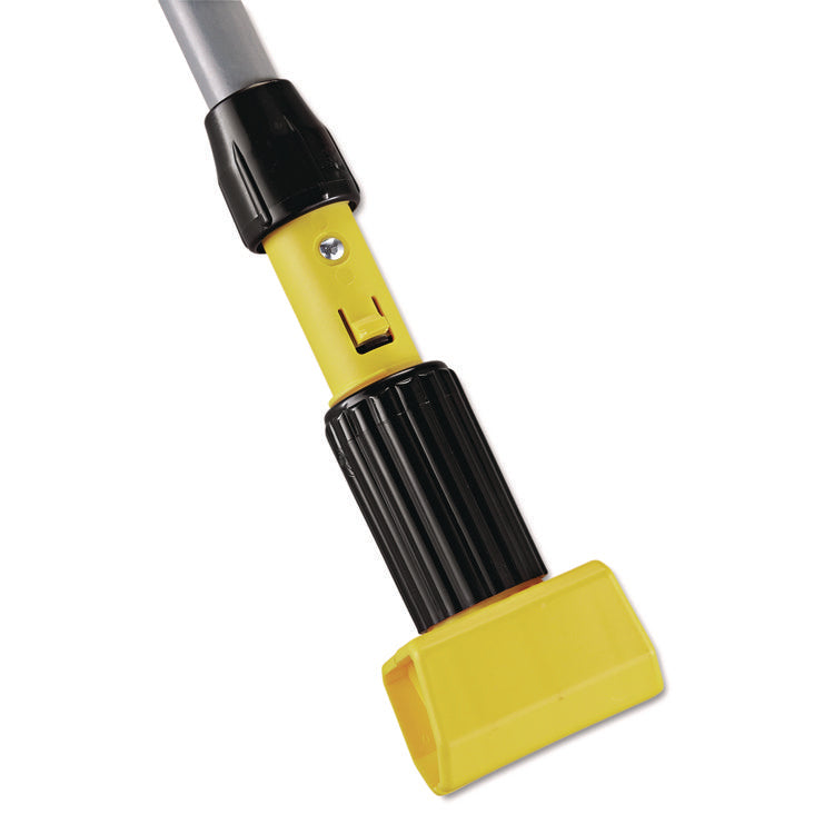 Gripper Fiberglass Mop Handle, 1" dia x 54", Black/Yellow
