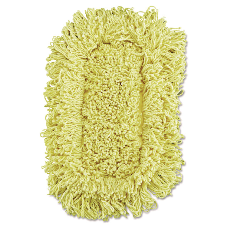 Trapper Looped-End Dust Mop Head, 12 X 5, Yellow, 12/carton