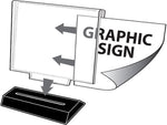 Azar Sign Holder, 17" x 12.125", Horizontal, Freestanding, Clear, Acrylic, 2/Pack (108808)