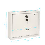 AdirOffice Steel Multipurpose Drop Box Interoffice Mailbox, Large, White (631-03-WHI-PKG)