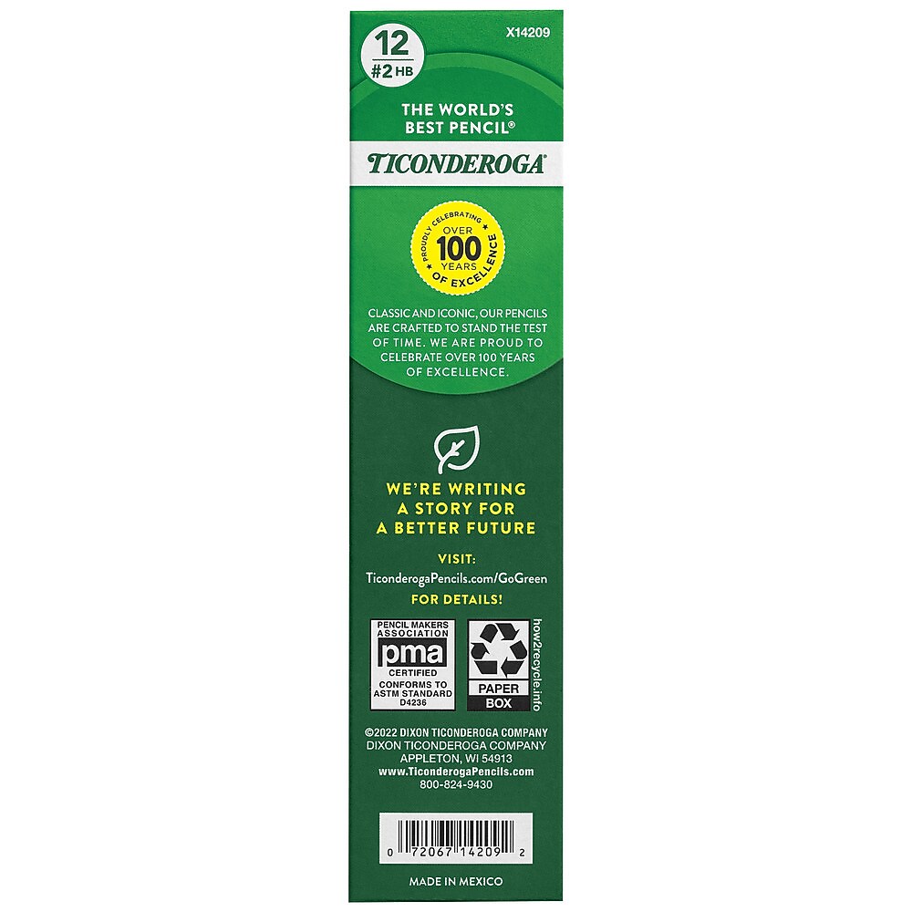 Ticonderoga Colored Pencils, Blue, Dozen (14209)