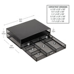 Mind Reader Monitor Stand with Office Supplies Included, Black (MONSET-BLK)