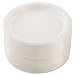 Bare Eco-Forward Clay-Coated Paper Dinnerware, ProPlanet Seal, Plate, 8.5" dia, White, 125/Pack, 4 Packs/Carton