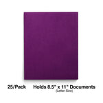 Staples Smooth 2-Pocket Paper Folder with Fasteners, Purple, 25/Box (50776/27544-CC)