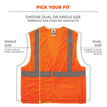 Ergodyne GloWear 8215BA High Visibility Sleeveless Safety Vest, ANSI Class R2, Orange, S/M (21063)