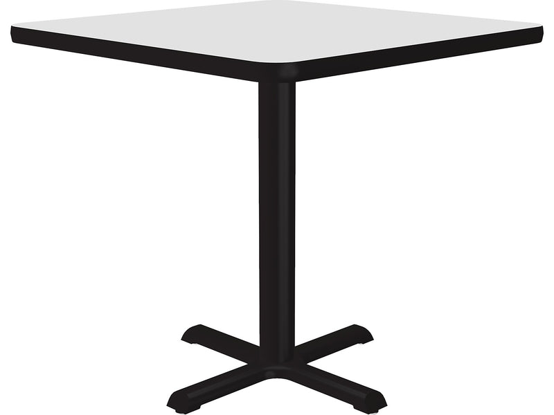 Correll Square-Shaped Dry-Erase Markerboard Cafe Table, 24" x 24", Frosty White/Black (BXT24DES-80)