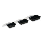 GEN Food Container with Lid, 32 oz, 8.81 x 6.02 x 2.24, Black/Clear, Plastic, 150/Carton