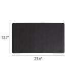 Smead Small Vegan Leather Anti-Slip Desk Pad, 23.6" x 13.7", Charcoal (SMD64838)