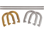 Champion Sports Horseshoes Set, Bronze/Silver (IHS100)