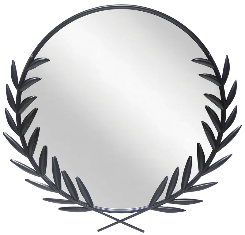 Infinity Instruments Emperor Metal Wall Mirror, 22" (20007BK)
