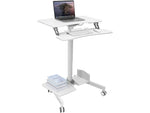Mount-It! 28"W Adjustable Steel Standing Desk, White (MI-7979W)