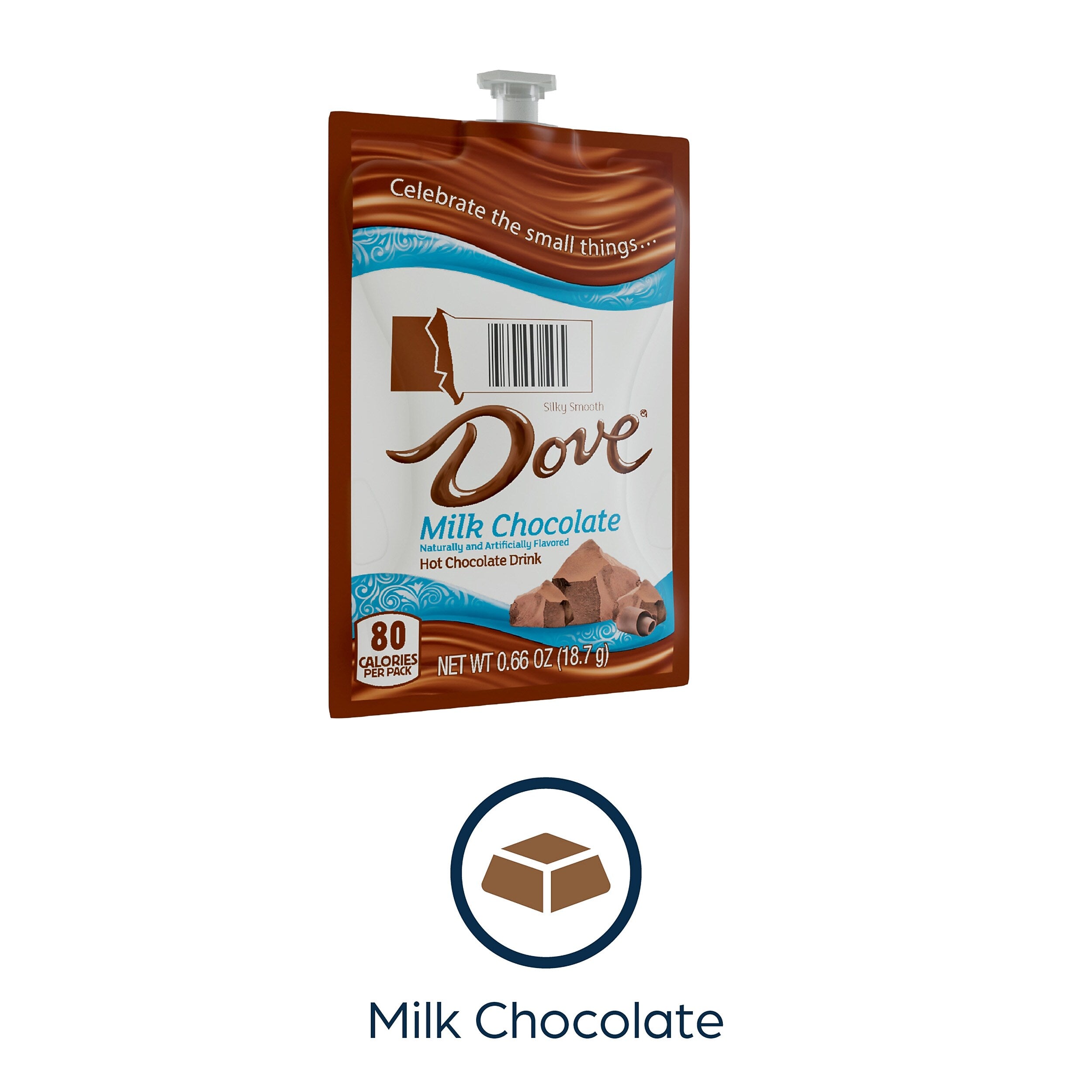Dove Silky Smooth Milk Chocolate Hot Cocoa, Flavia Freshpacks, 72/Carton (MDRA117)