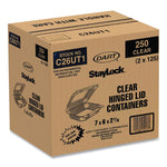 StayLock Clear Hinged Lid Containers, 6 x 7 x 2.1, Clear, Plastic, 125/Packs, 2 Packs/Carton