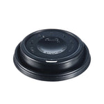 Cappuccino Dome Sipper Lids, Fits 12 oz to 24 oz Hot Cups, Plastic, Black, 100/Pack, 10 Packs/Carton