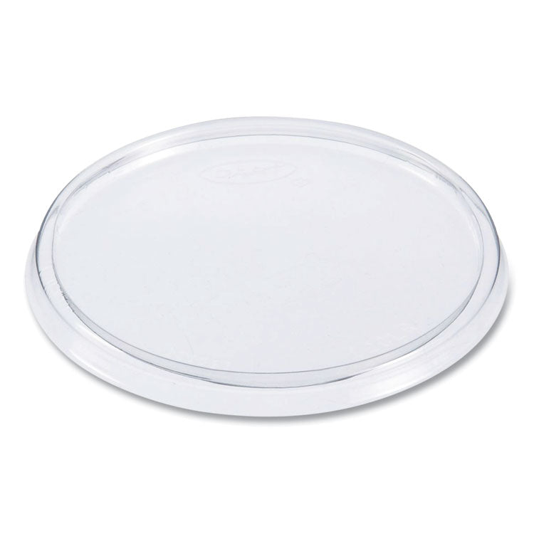Non-Vented Cup Lids, Fits 10 oz to 14 oz Hot Cups/6 oz to 8 oz Food Containers/6 oz Bowls; Plastic, Clear, 1,000/Carton