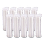 Non-Vented Cup Lids, Fits 10 oz to 14 oz Hot Cups/6 oz to 8 oz Food Containers/6 oz Bowls; Plastic, Clear, 1,000/Carton
